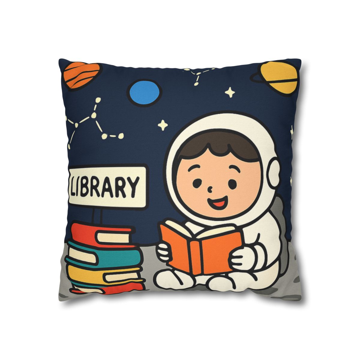 Galaxy Library On The Moon custom pillow cases
