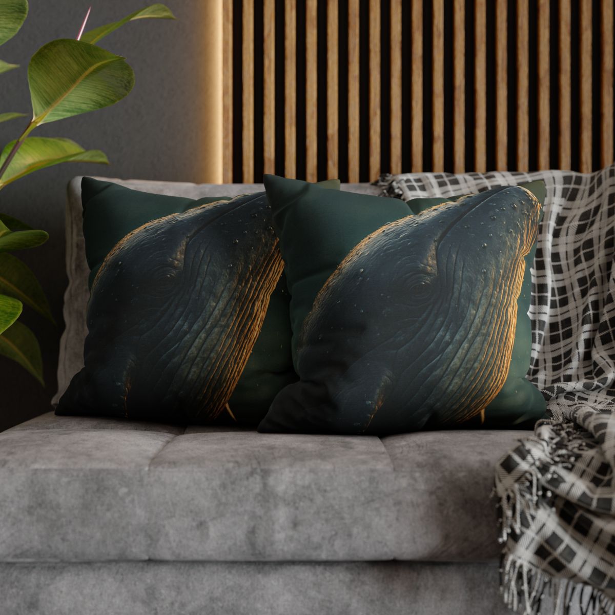 Silver Surge Humpback Whale soft cotton pillow cases