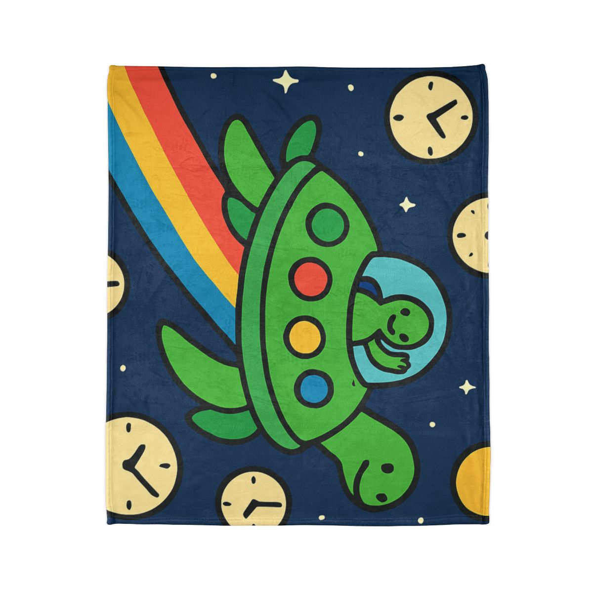 Time Traveling Turtle Spaceship trendy patterned blankets
