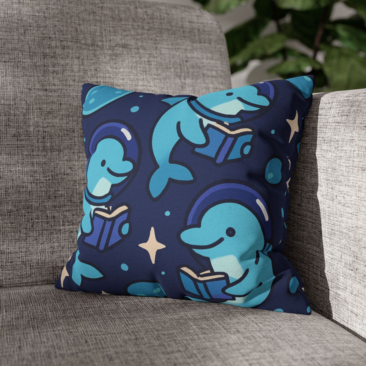Space School Of Curious Dolphins comfortable bedding pillow covers