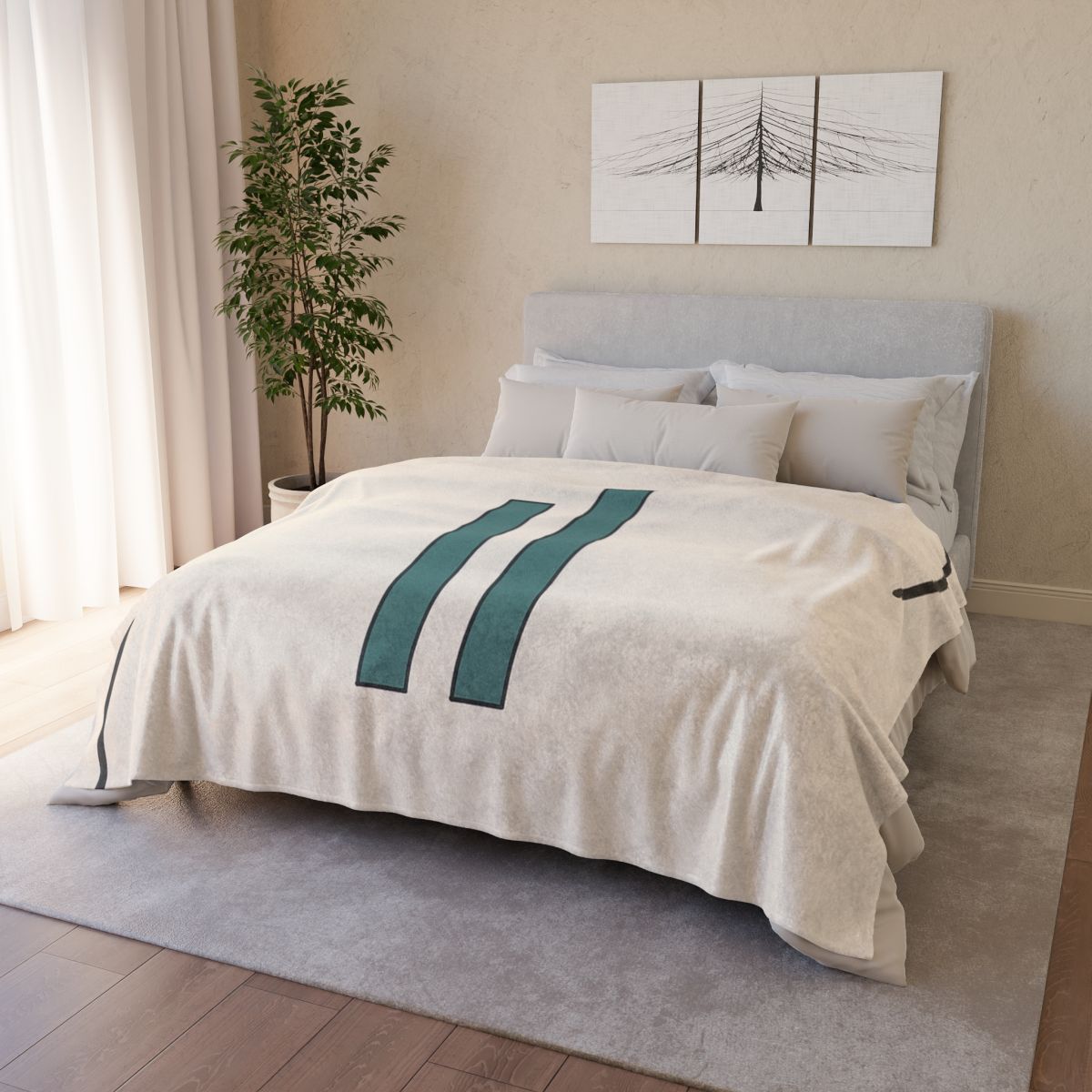 Offset Arc And Bar Dialogue stylish throw blankets