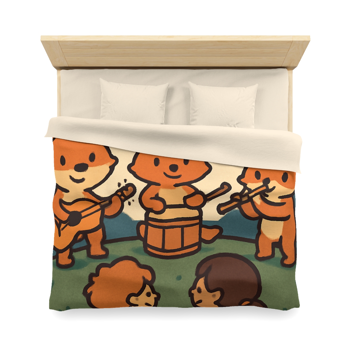Moonlight Music Fox Band designer printed duvets