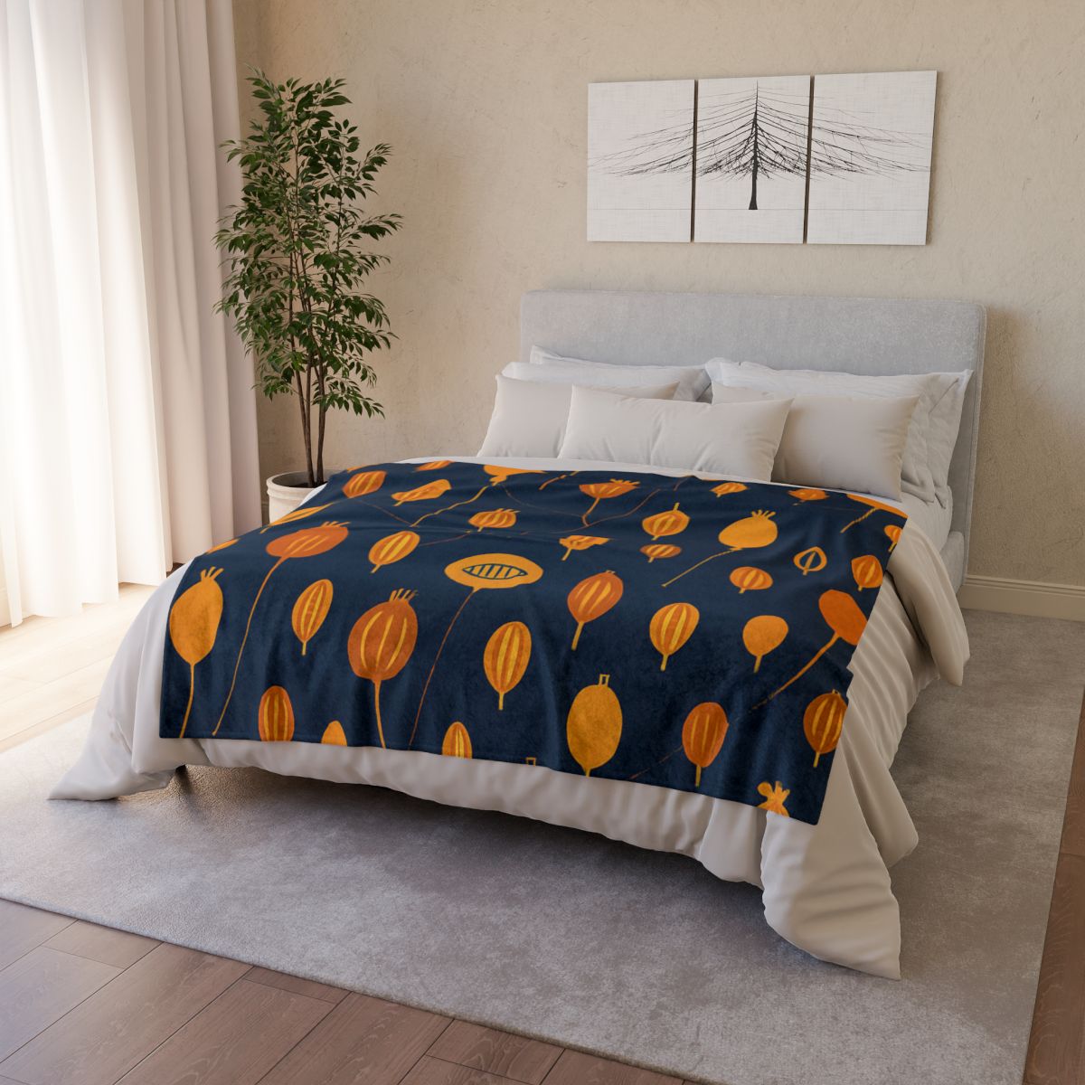 Seed Pod Constellation soft fleece blankets