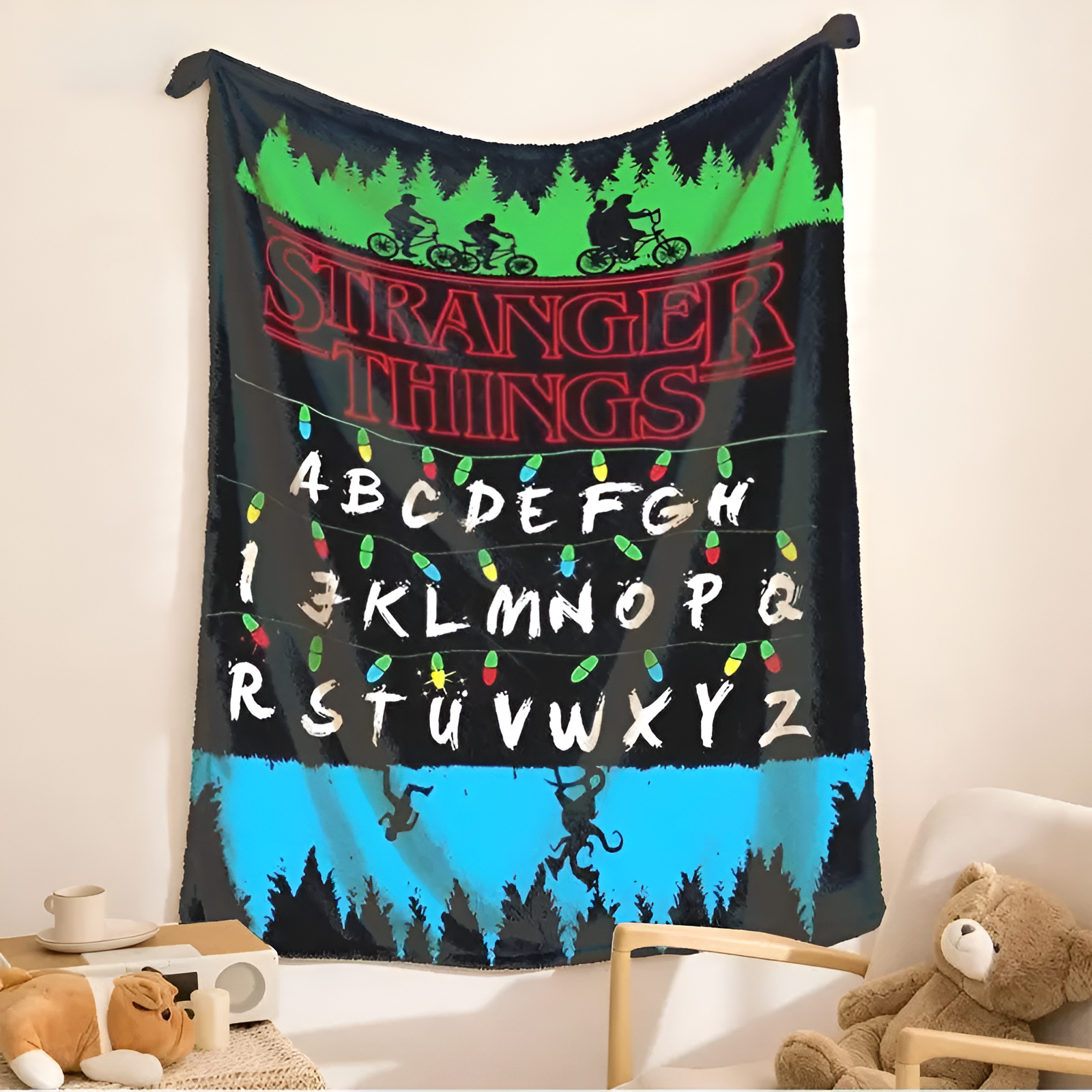 Stranger Things Season 5 Blanket Wrap Up the Final Battle – Stranger Things 5 Blanket, Where Courage Meets Comfort Super Soft Flannel Fleece,Christmas and Halloween Gifts Lightweight Cozy Plush for Sofa Couch Bed Travel.