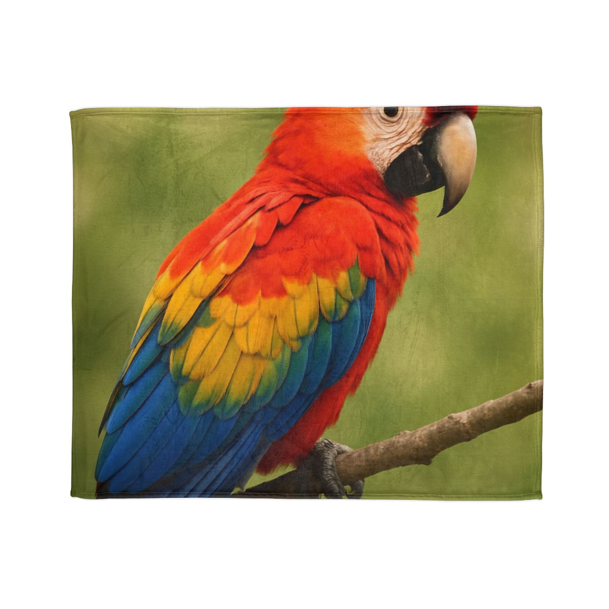 Crimson Cascade Scarlet Macaw unique gift blanketscustom blankets