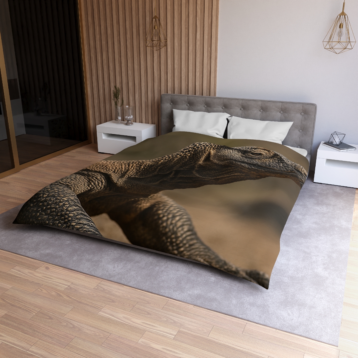 Ancient Sentinel Komodo Dragon soft comforter duvets