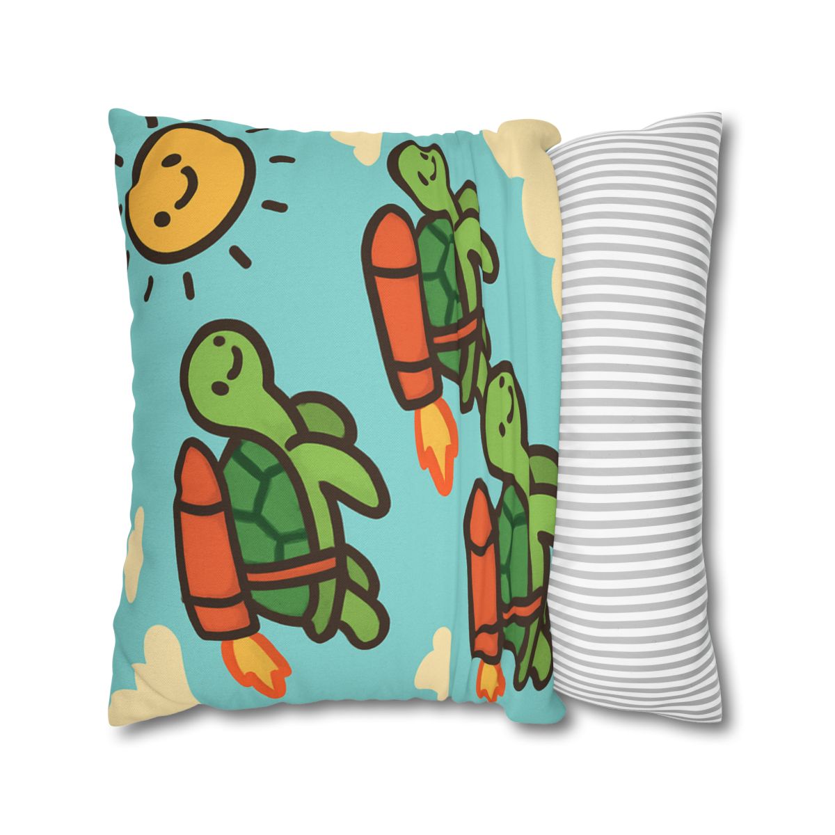 Rocket Powered Turtles comfortable bedding pillow covers