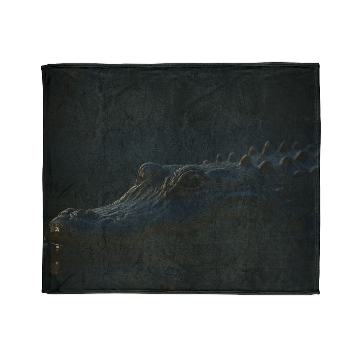 Moonlit Stillness American Alligator soft fleece blankets