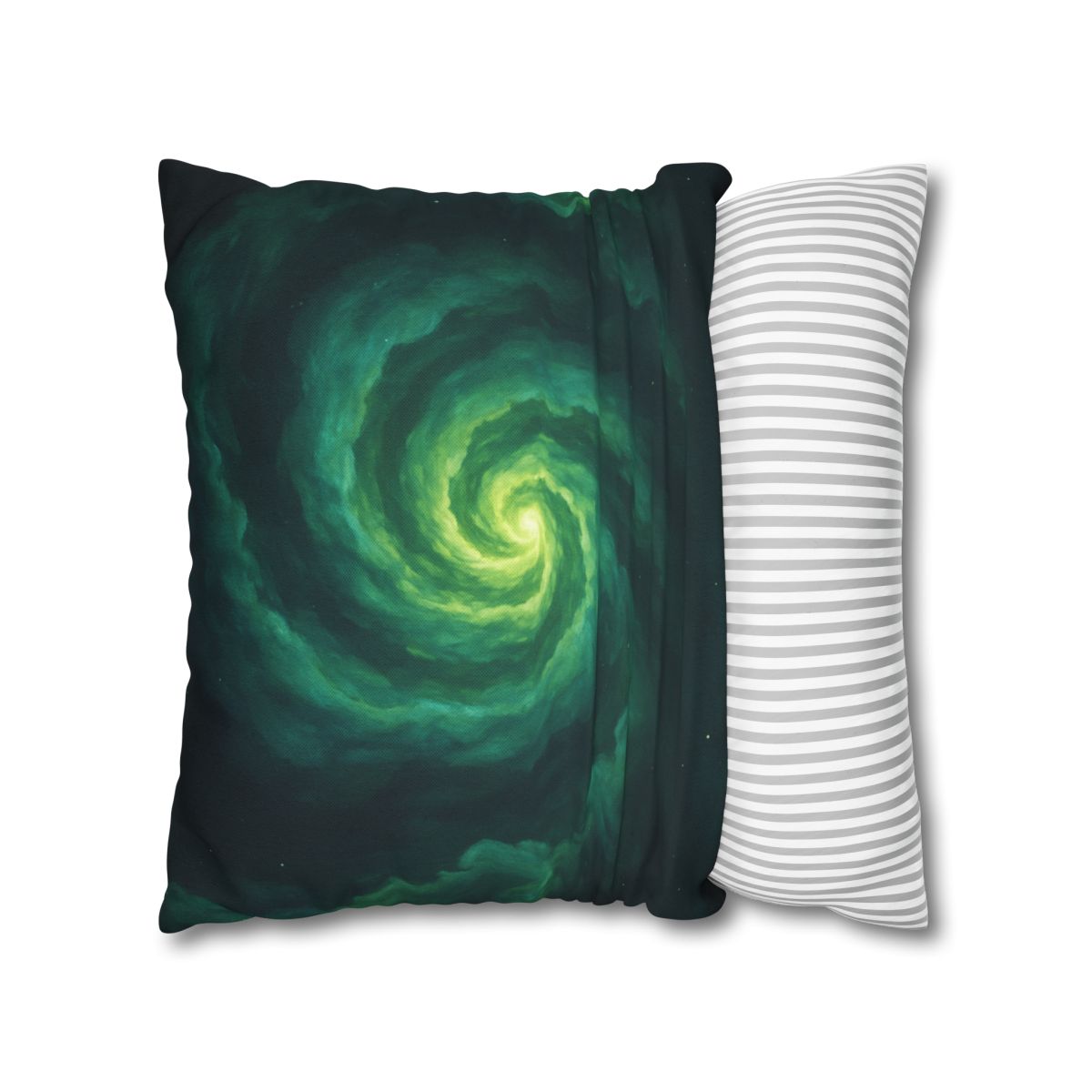 Verdant Nebula Swirl soft cotton pillow cases