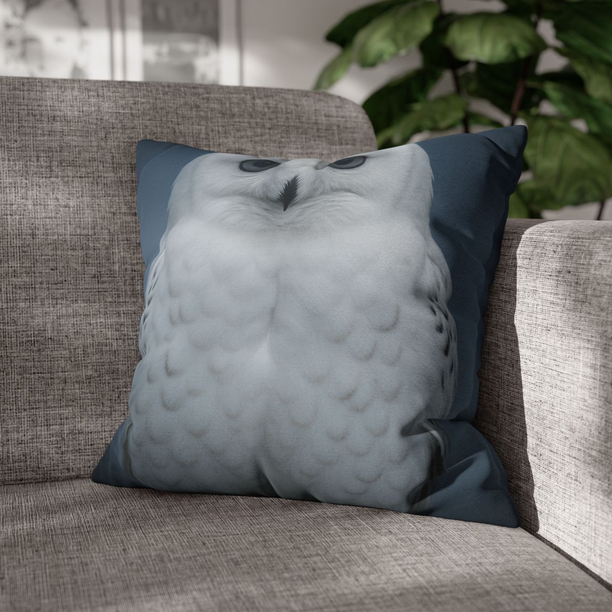 Midnight Watch Snowy Owl designer print pillow cases