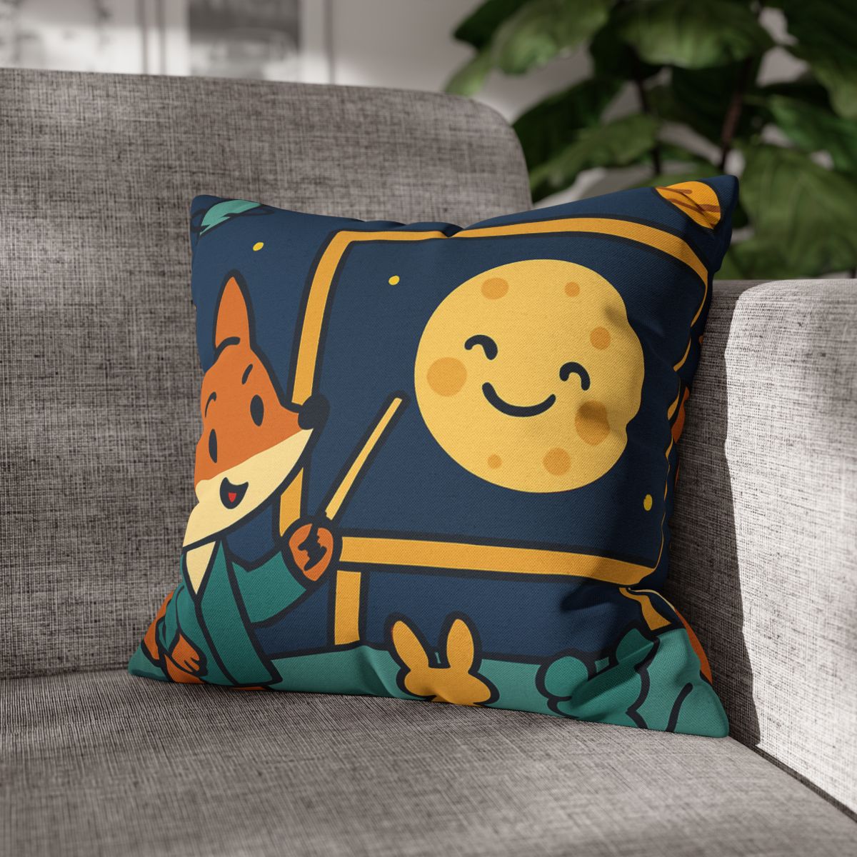 Stargazing Fox And Moon Classroom stylish decorative pillowcases