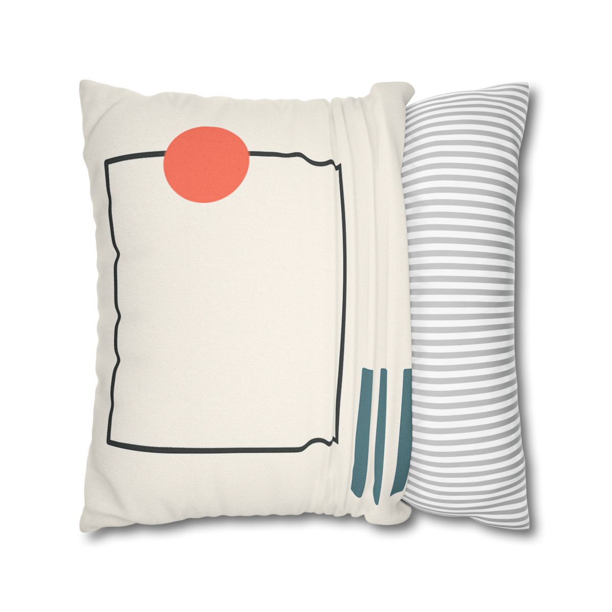 Quiet Orbit With Split Frame designer print pillow cases