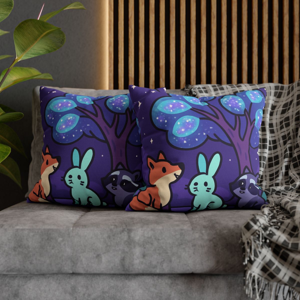 Nebula Forest Friends trendy patterned pillow cases