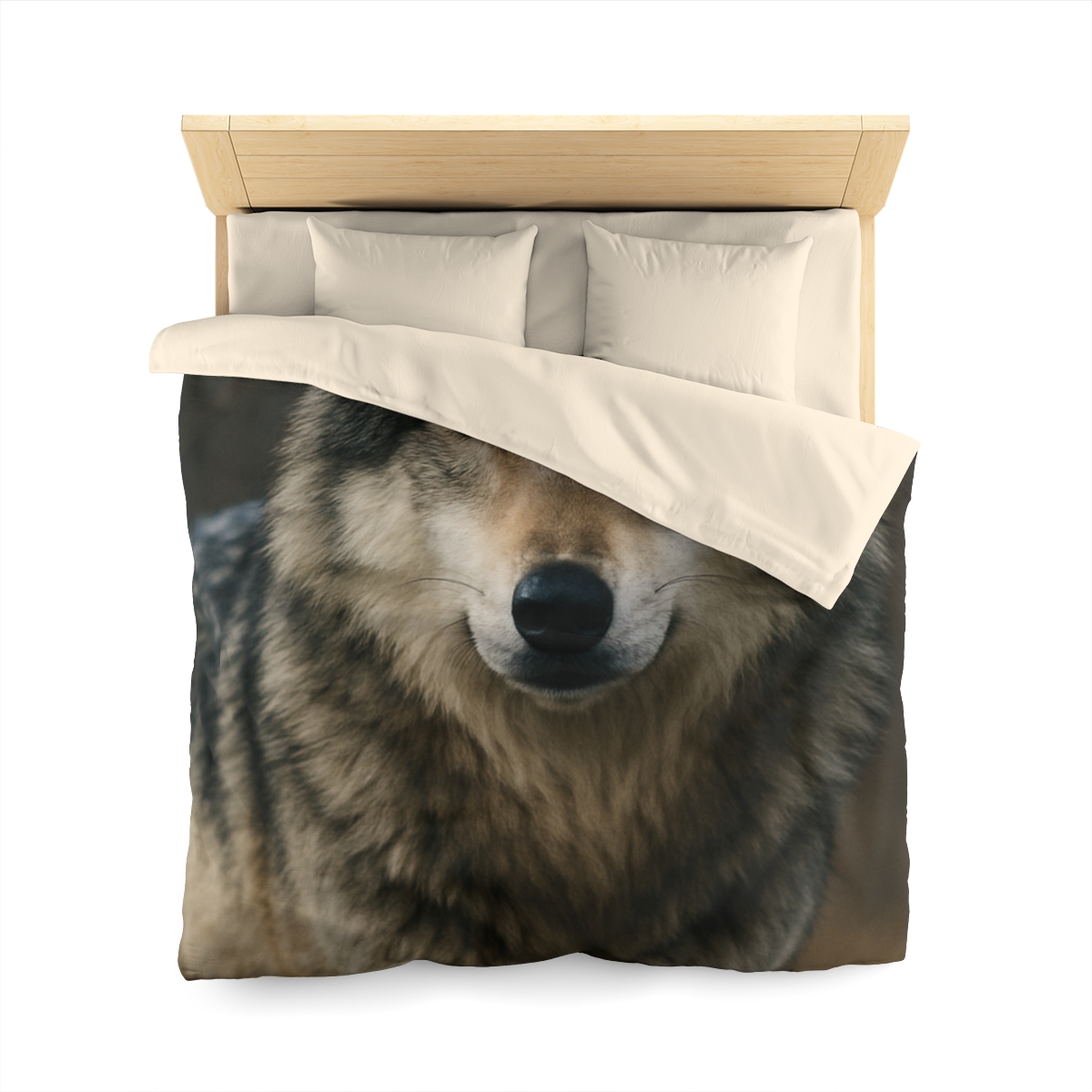 Ember Gaze Gray Wolf custom duvets