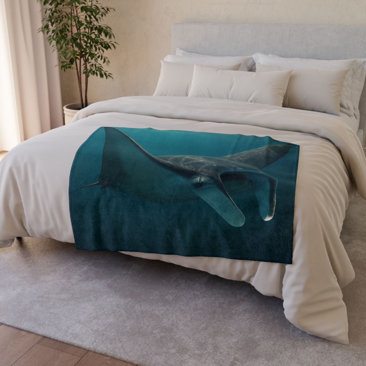 Starlit Drift Manta Ray warm winter blankets