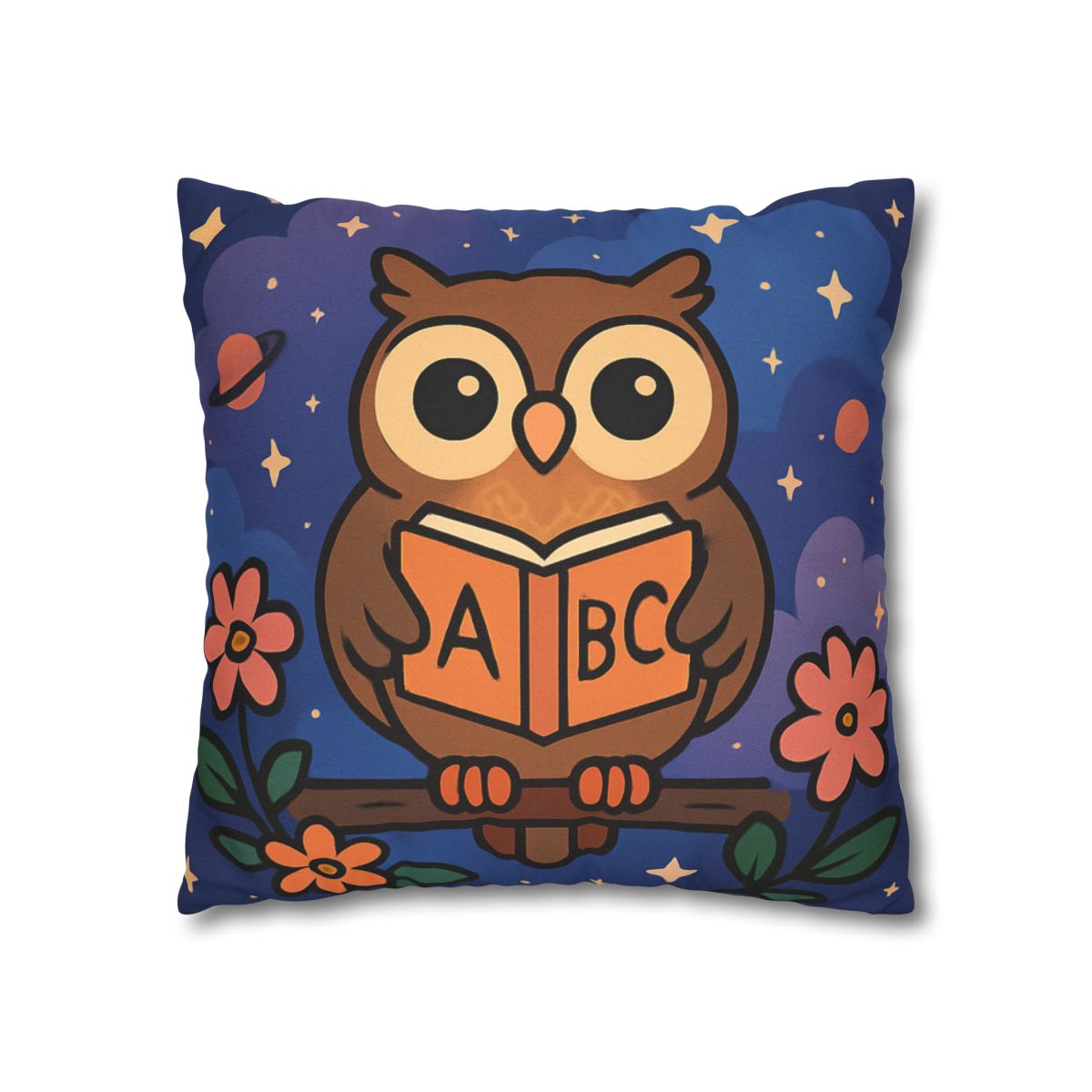 Nebula Garden Owl designer print pillow cases