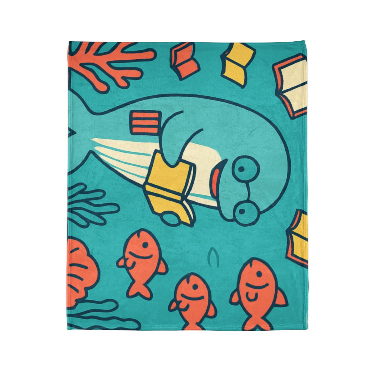 Coral Library Cruise decorative home blankets