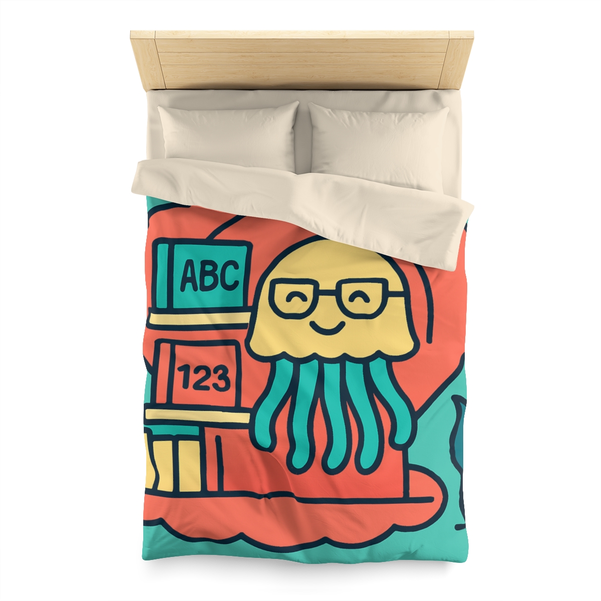 Nebula Jellyfish Library personalized bedding duvets