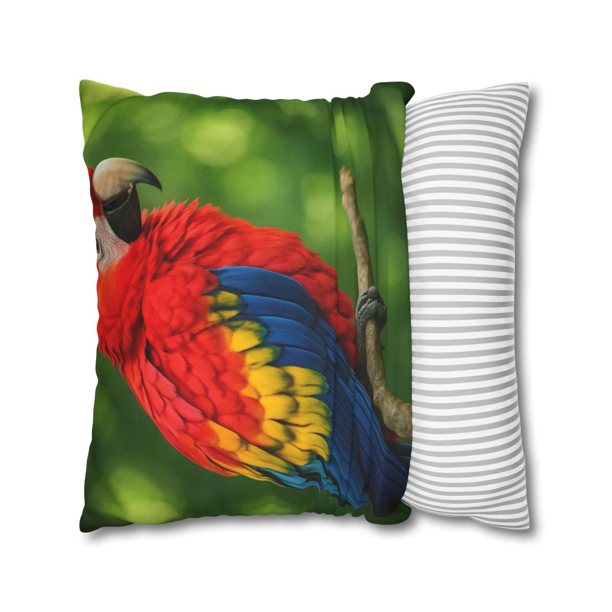 Color Storm Scarlet Macaw personalized pillow covers