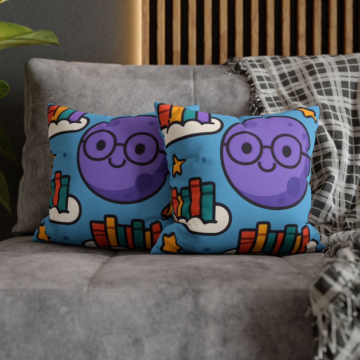 The Cloud Library Of Planet Puff soft cotton pillow cases