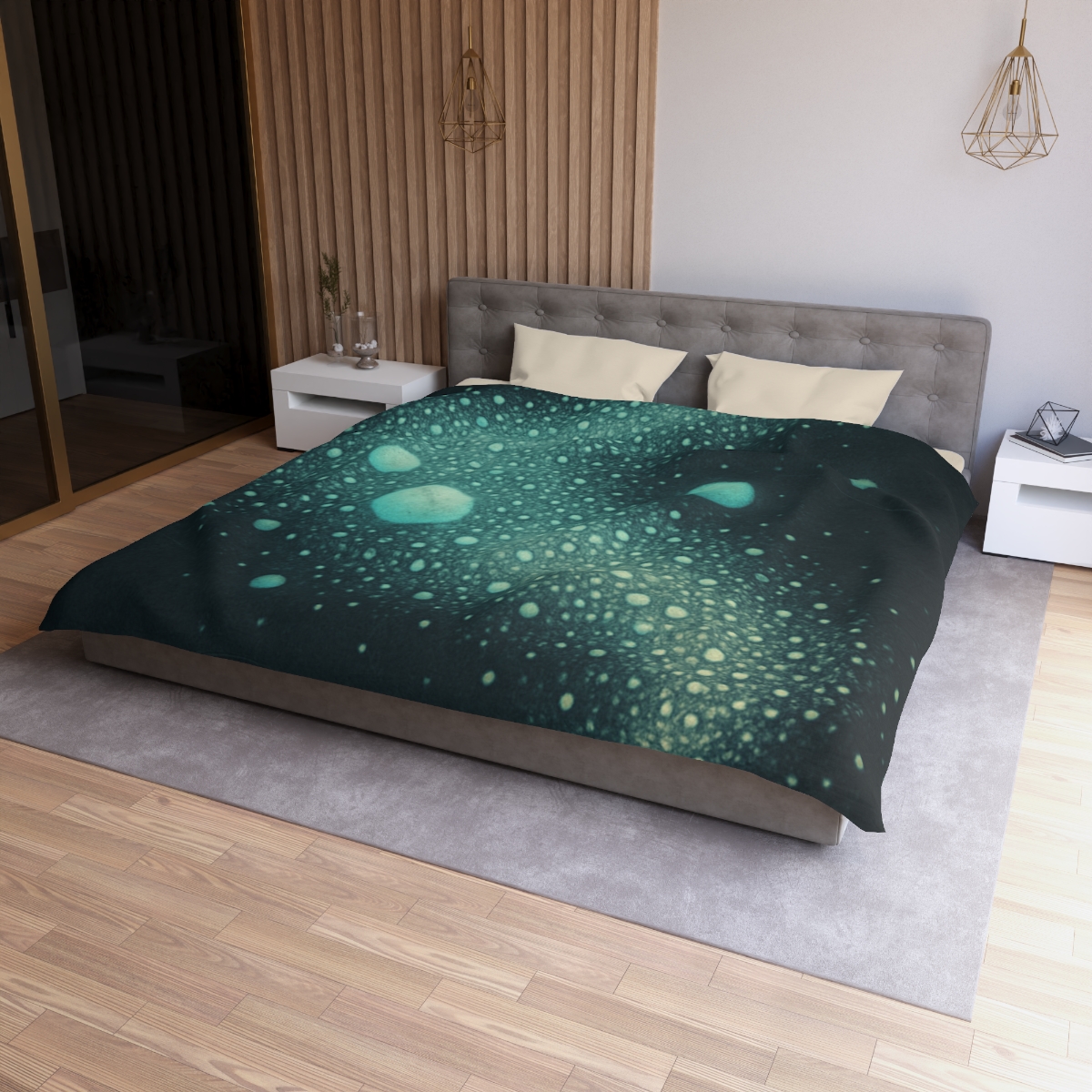Seed Cluster Nebula Bloom designer printed duvets