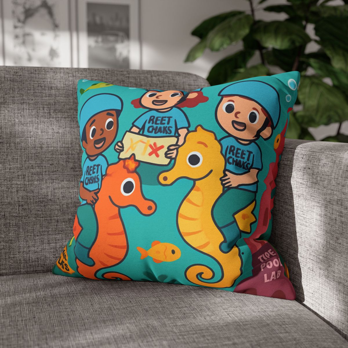 Coral City Map Of The Friendly Reef Rangers comfortable bedding pillow covers