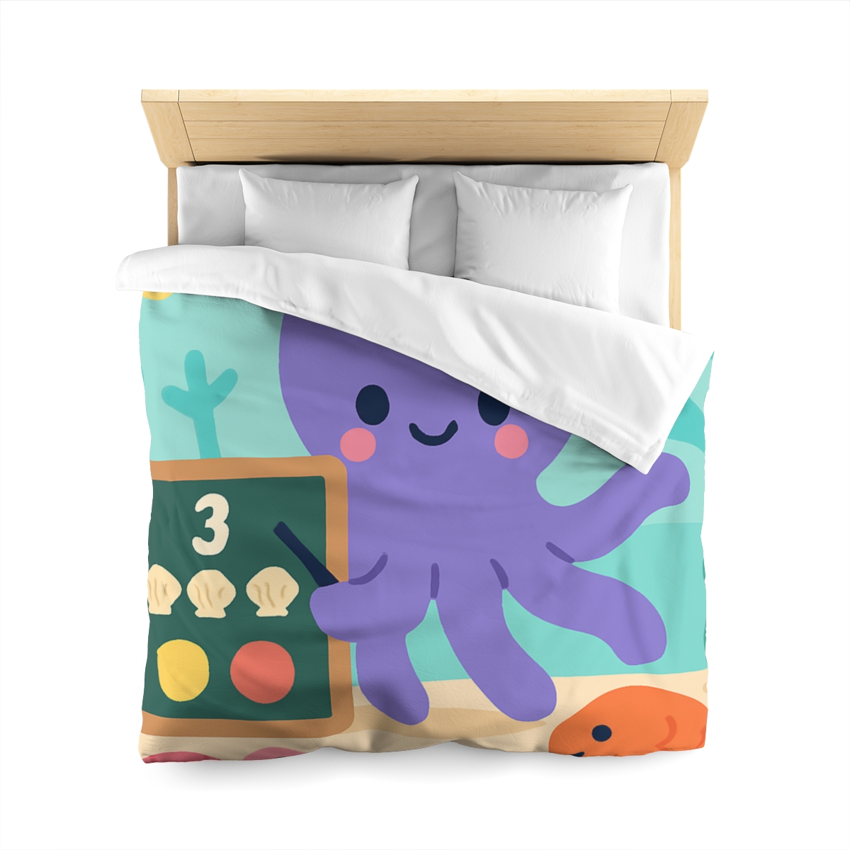 Coral Classroom Octopus duvets for gifts