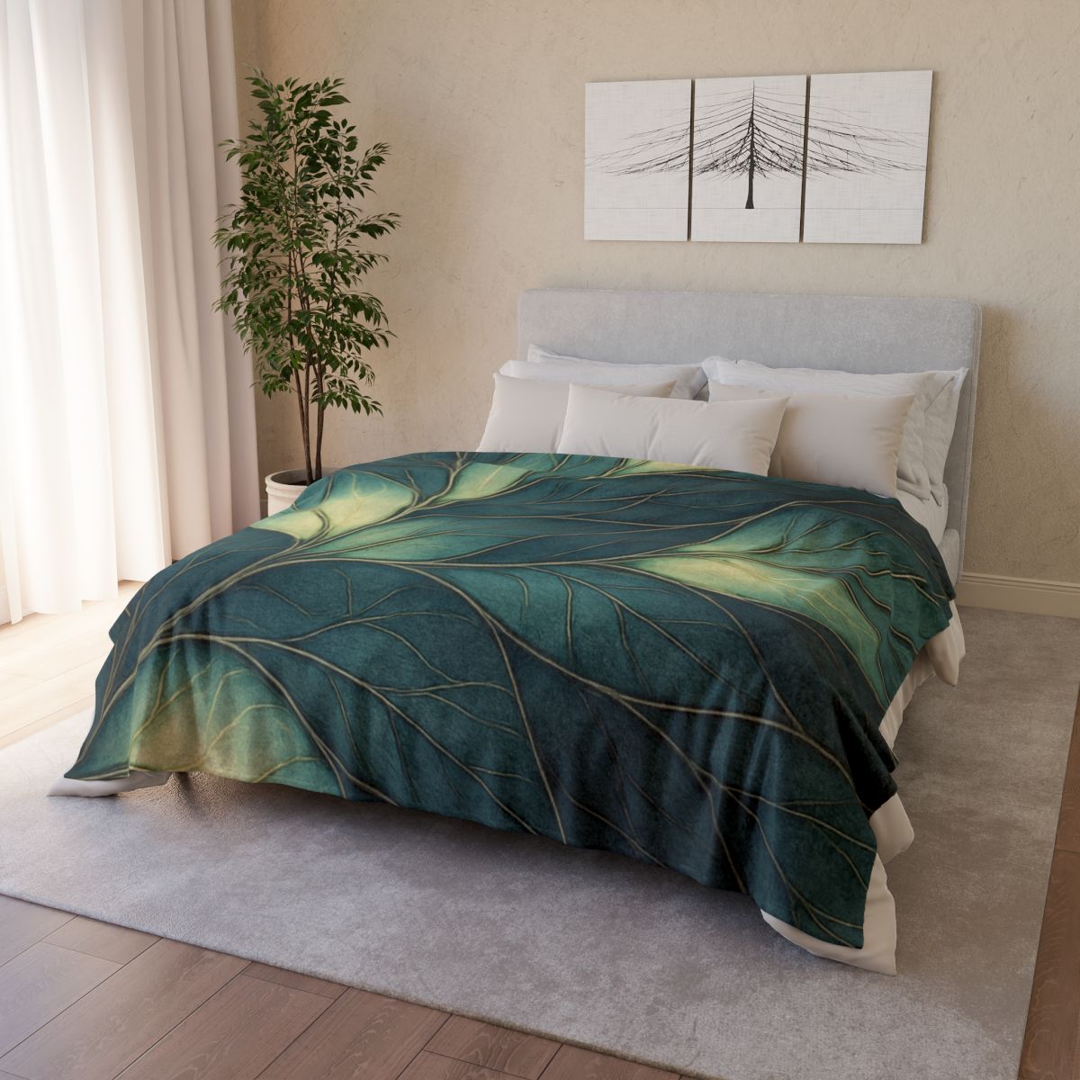 Vein Lattice Aurora Bloom stylish throw blankets