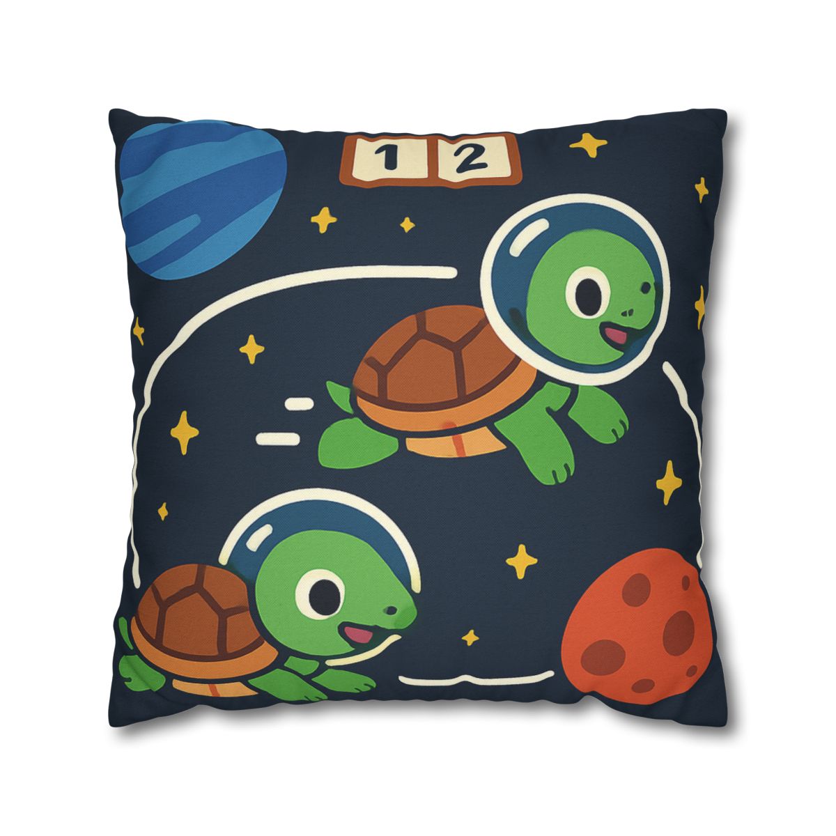 Time Dilation Turtle Race Across Star Track personalized pillow covers