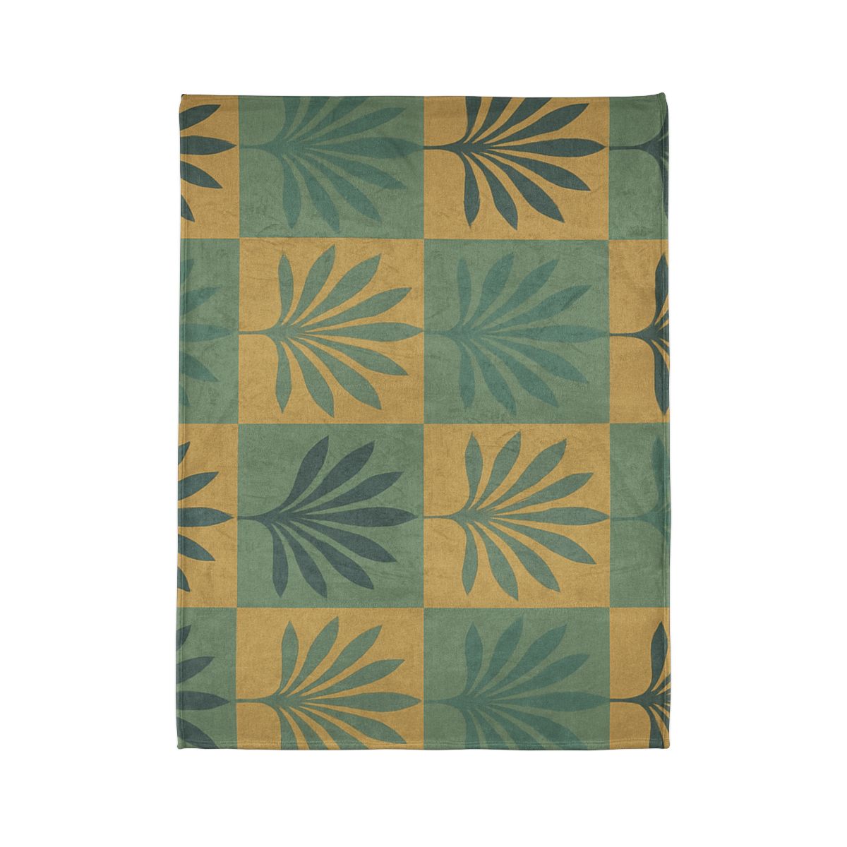 Frond Grid Harmony designer printed blankets