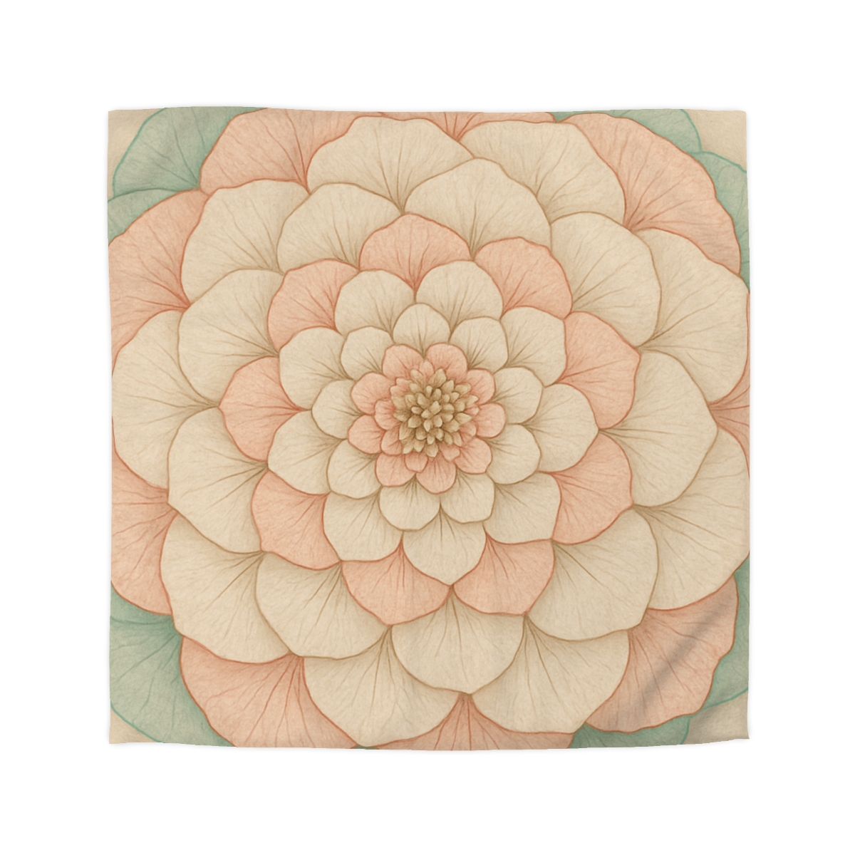 Petal Concentric Echoes designer printed duvets