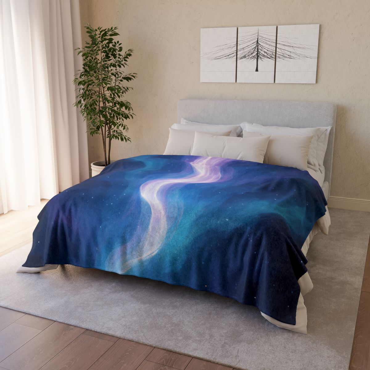 Electro Aurora Nebula Loom personalized cozy blankets