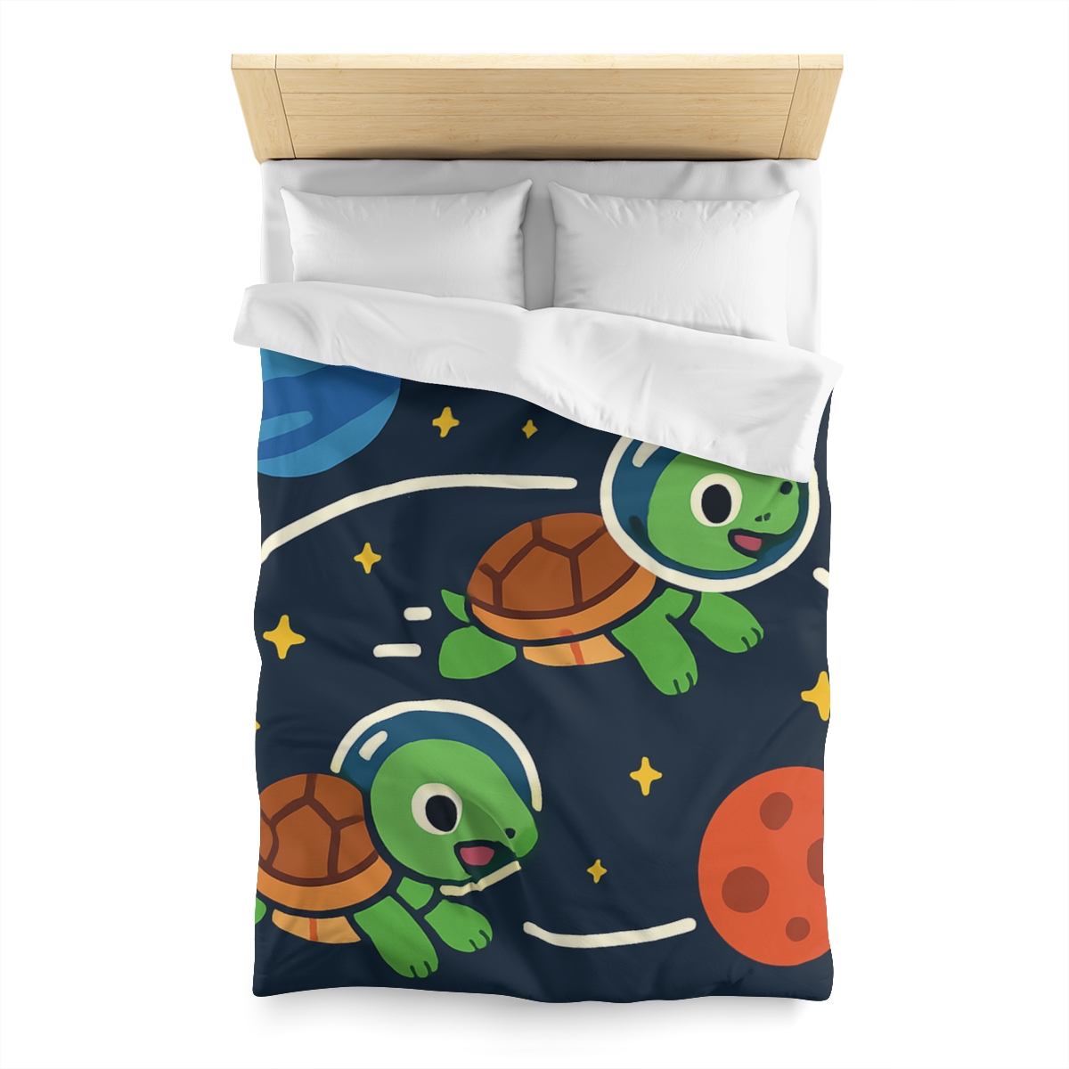 Time Dilation Turtle Race Across Star Track trendy bedroom duvets