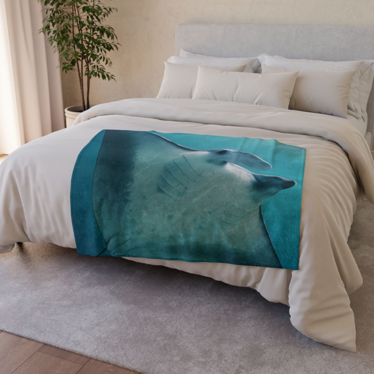 Silent Glide Manta Ray decorative home blankets
