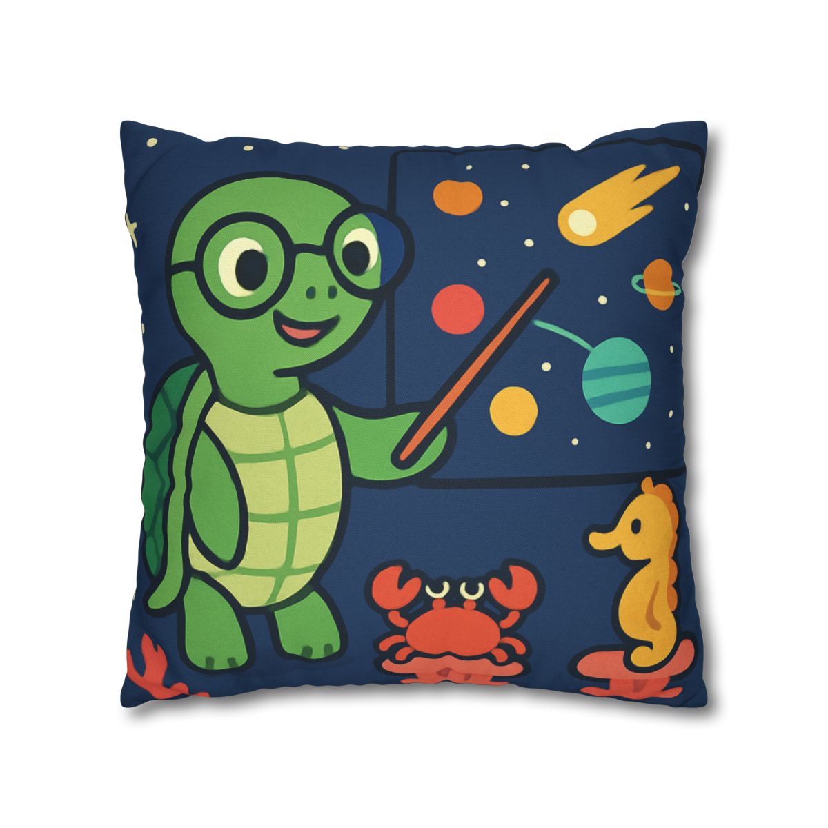 Comet Classroom Turtle personalized pillow covers