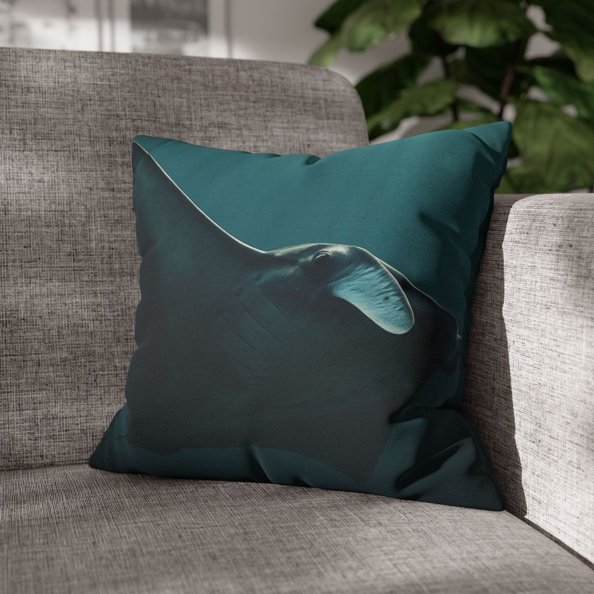Glasswing Glide Manta Ray designer print pillow cases
