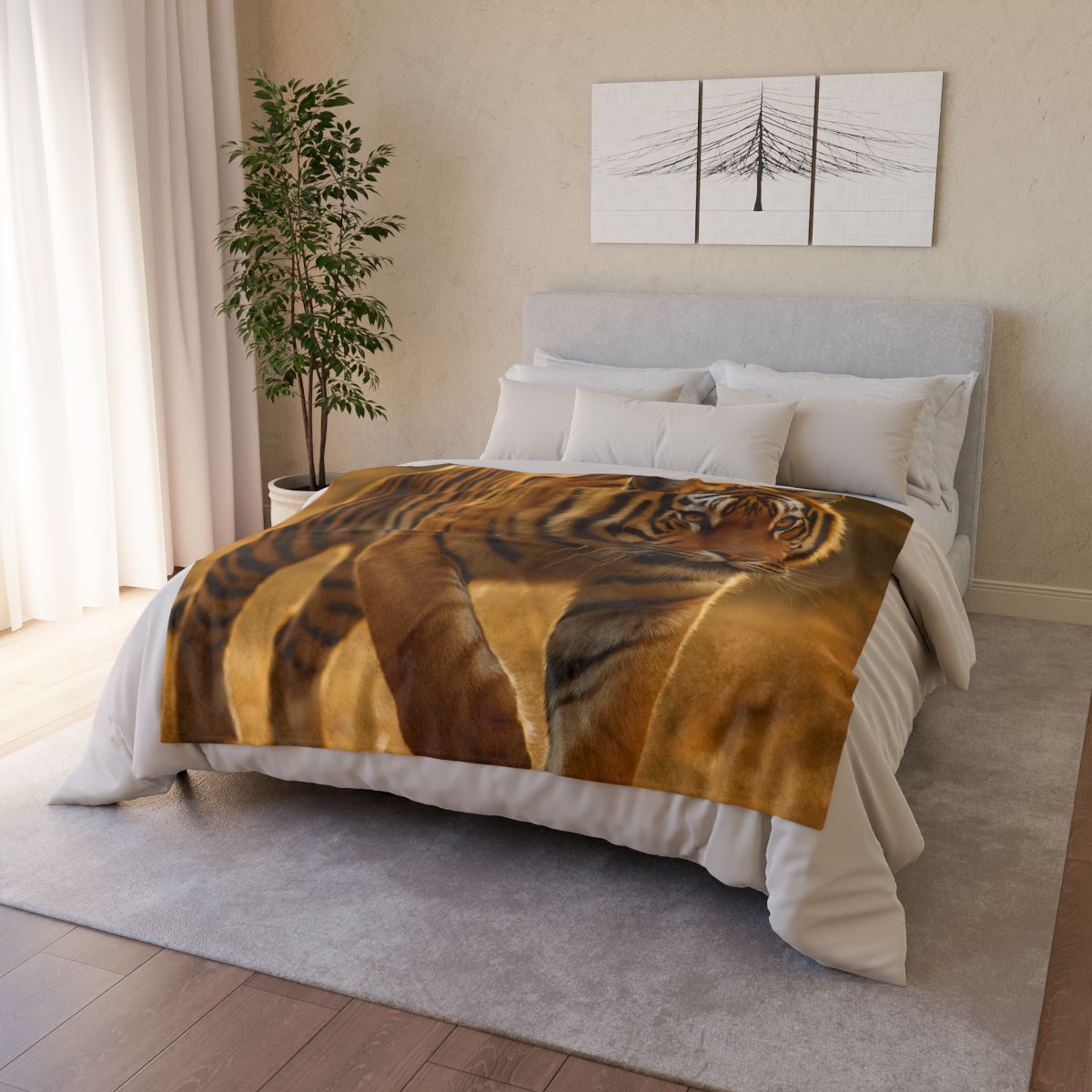 Forest Stalker Bengal Tiger decorative home blankets