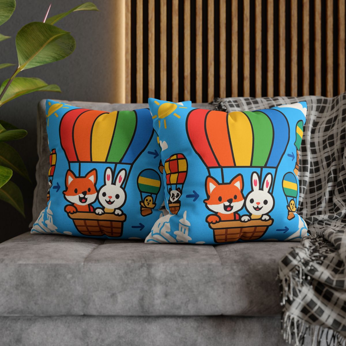 Cloud City Balloon Race custom pillow cases