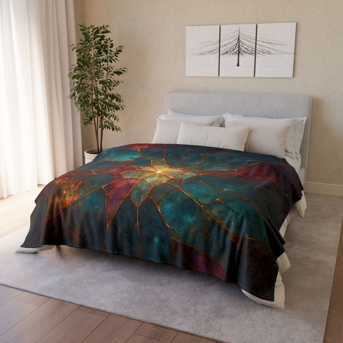 Prismatic Nebula Glasswork unique gift blanketscustom blankets