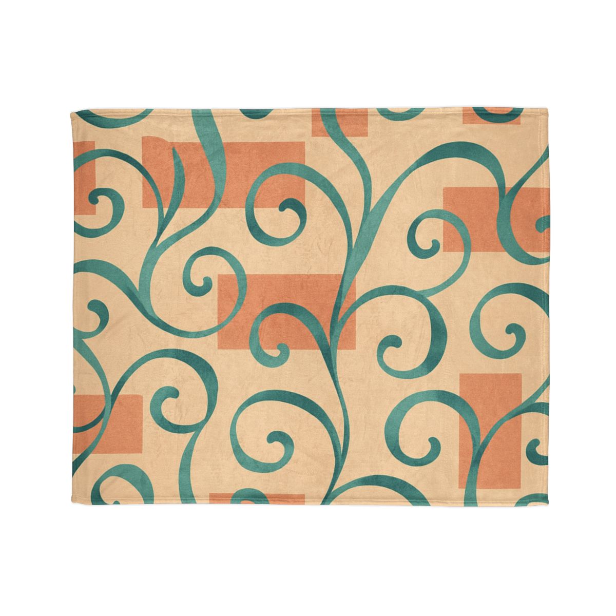Tendril Ribbon Grid designer printed blankets