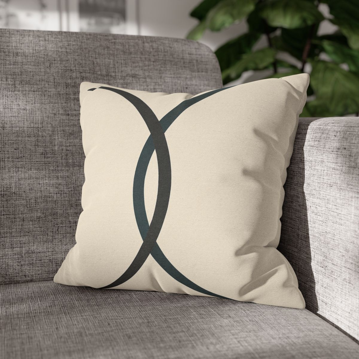 Intersecting Arc Duo Balanced designer print pillow cases