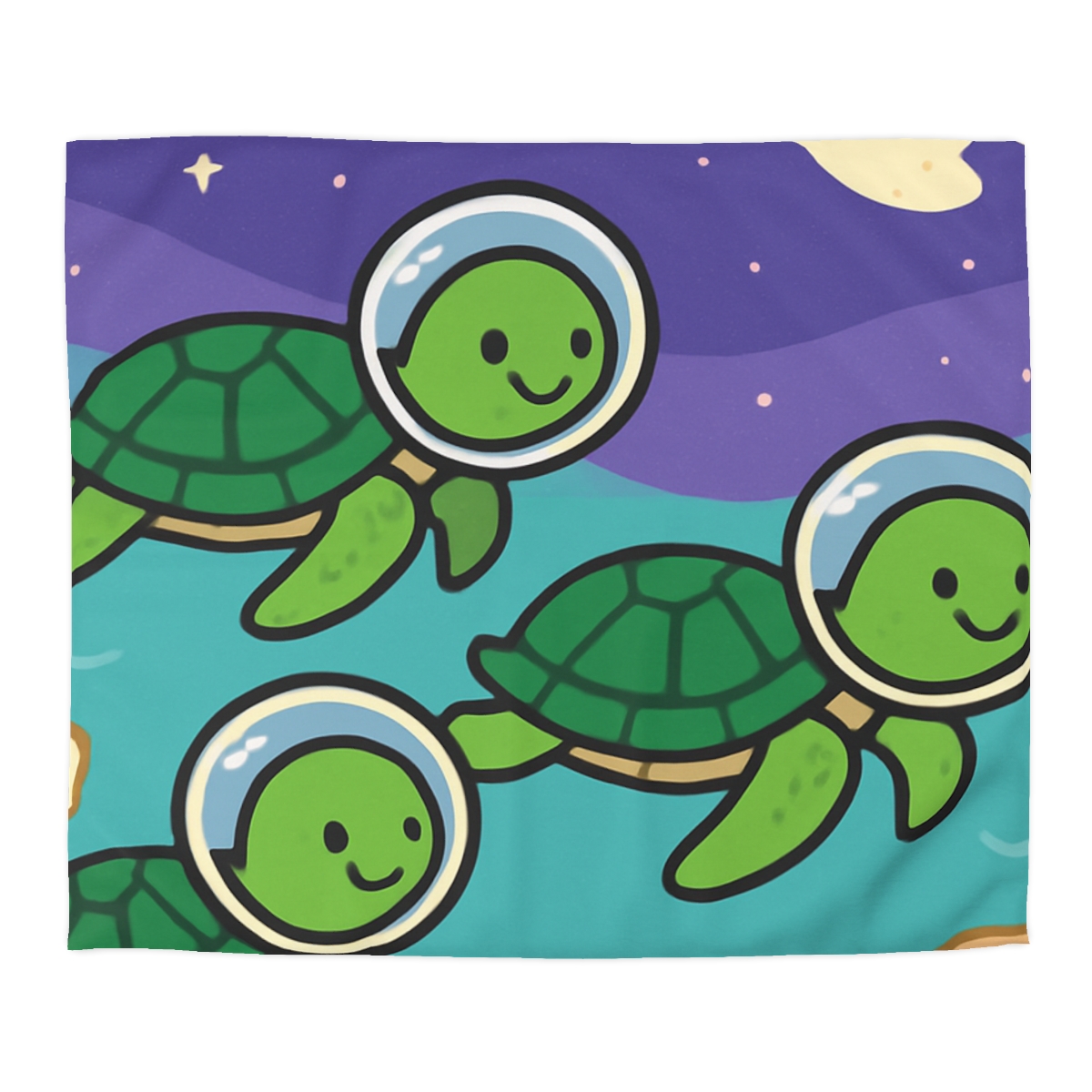 Starry Seas Turtle Team warm winter duvets