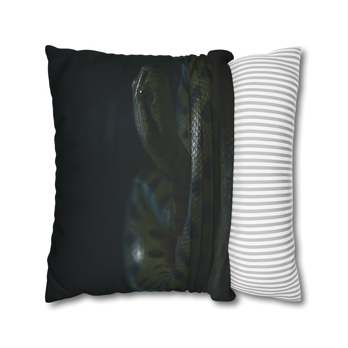 Moonlit Coil Green Anaconda personalized pillow covers