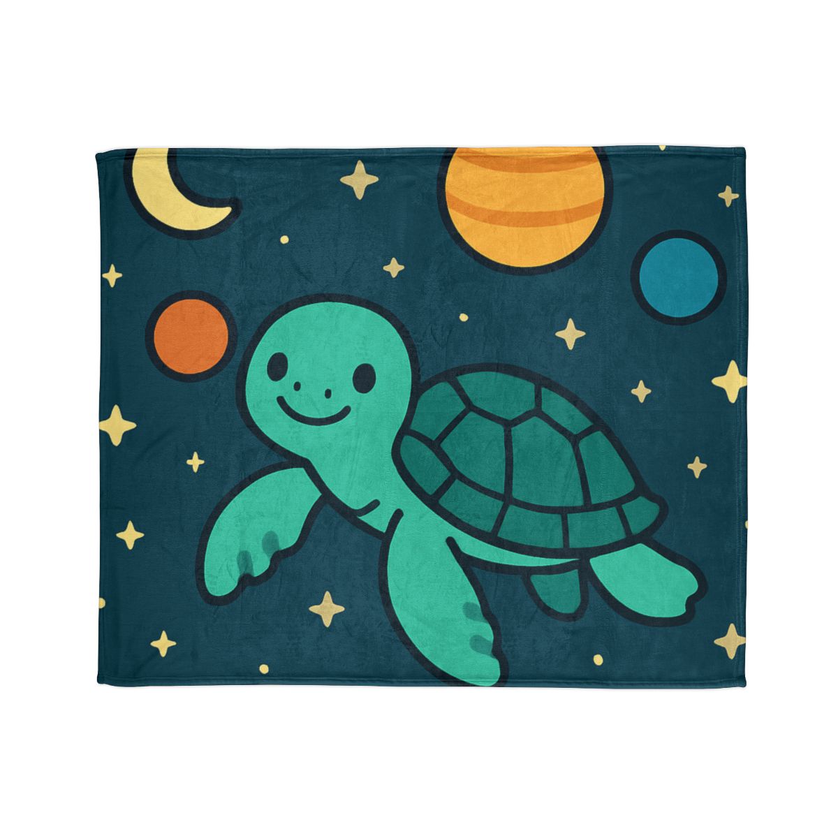 Starlit Space Turtle stylish throw blankets