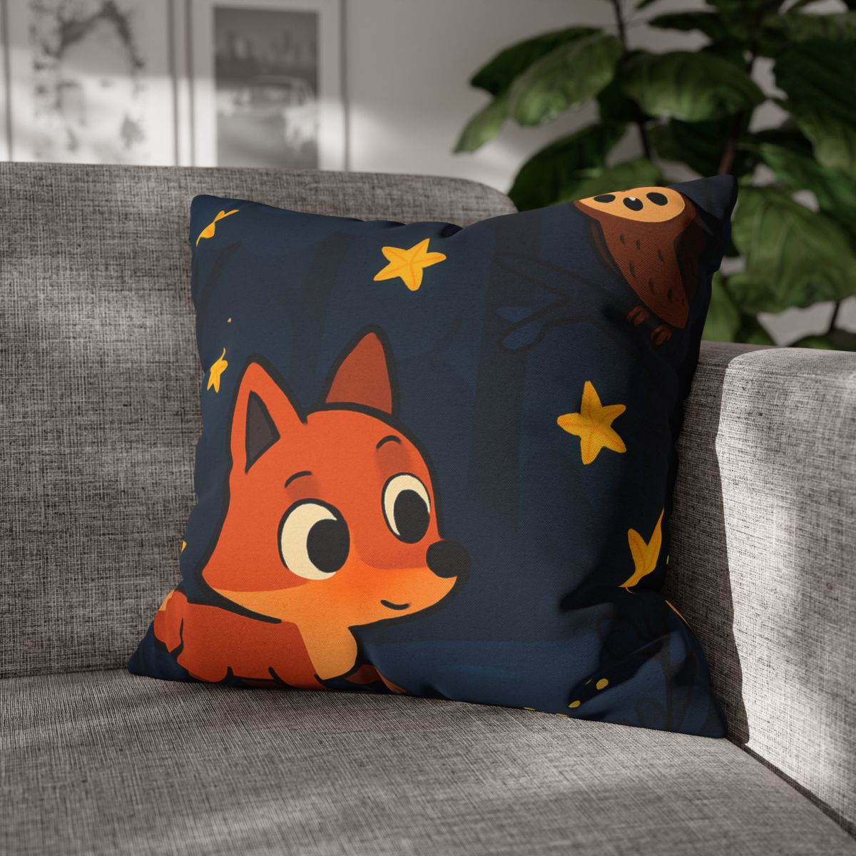 Cosmic Forest Fox personalized pillow covers