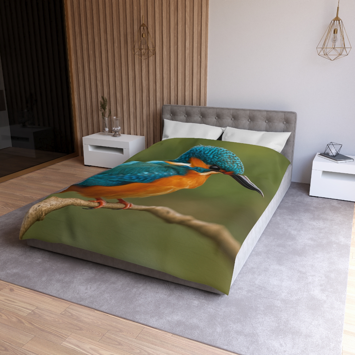 Emerald Flash Kingfisher duvets for gifts