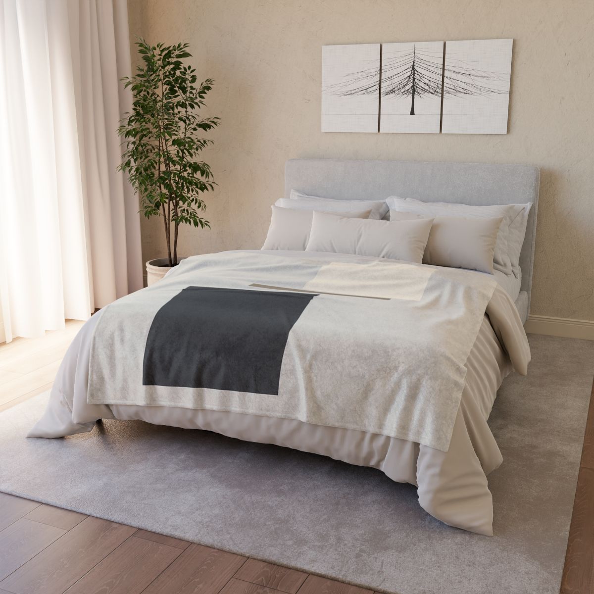 Offset Rectangle Pause warm winter blankets