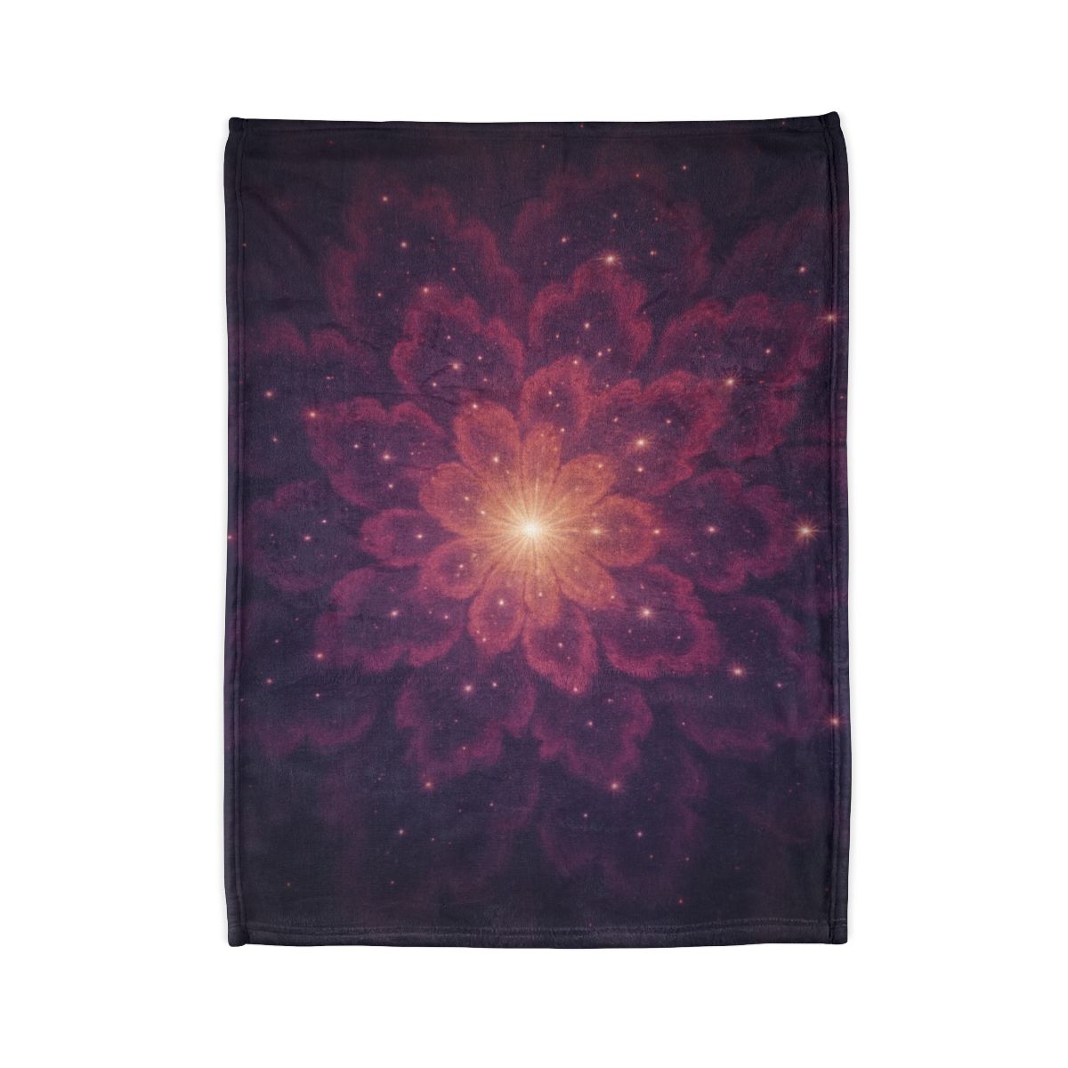 Starburst Fractal Bloom soft fleece blankets