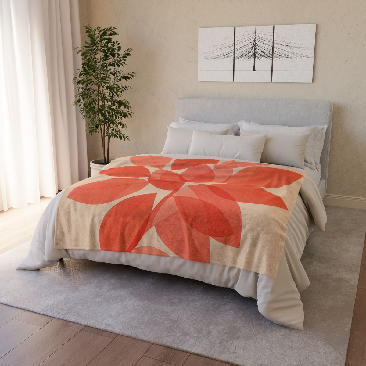 Petal Mosaic Overlay decorative home blankets