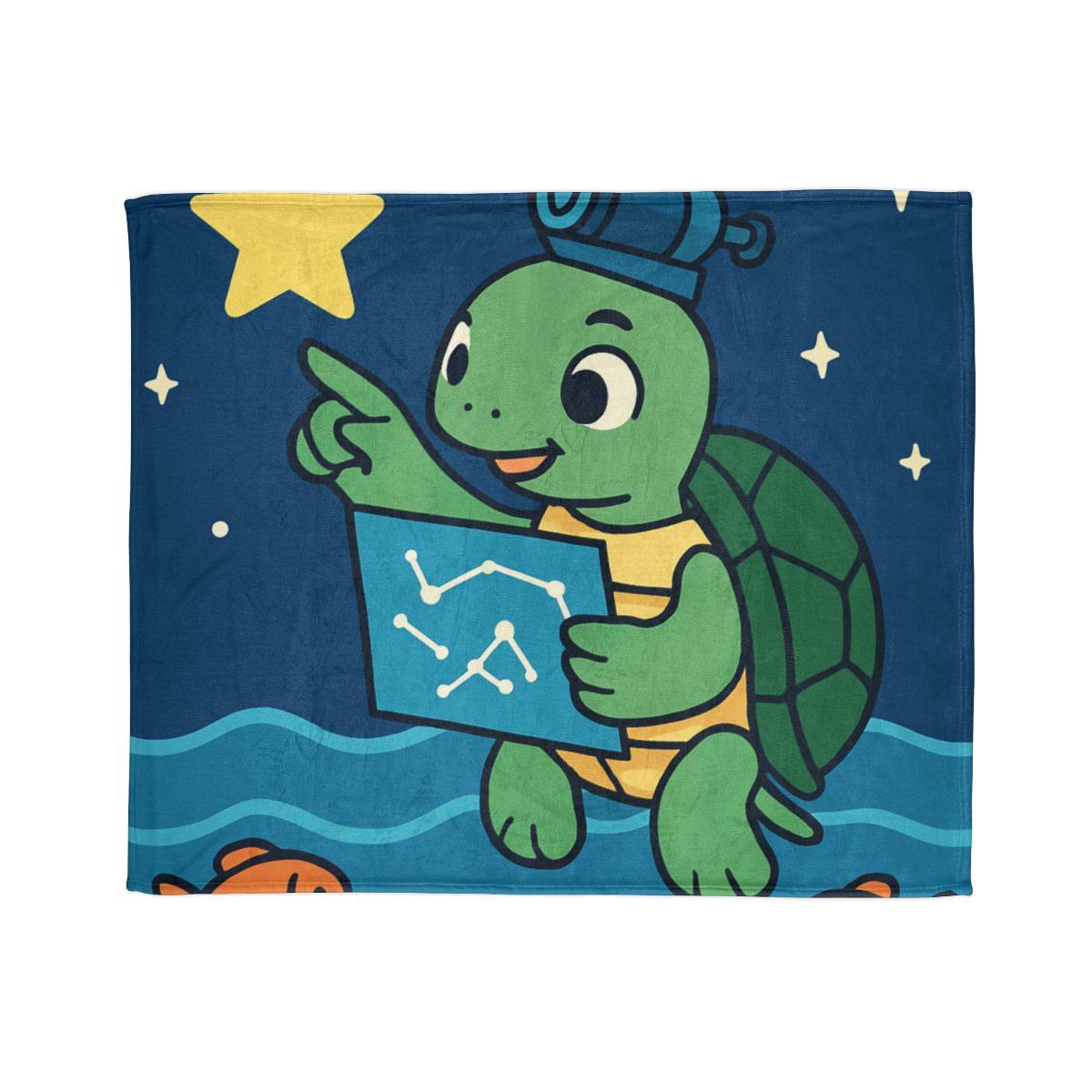 Stargazer Sea Turtle designer printed blankets